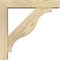 Ekena Millwork Funston Block Rough Sawn Bracket w/ Offset Brace, Douglas Fir, 4"W x 16"D x 16"H BKT0402X16X16FST05RDF - alternate 3